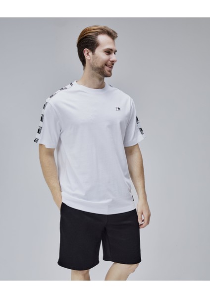 Eastwood Beyaz Bisiklet Yaka Baskılı Oversize Erkek Tshirt indirimleri