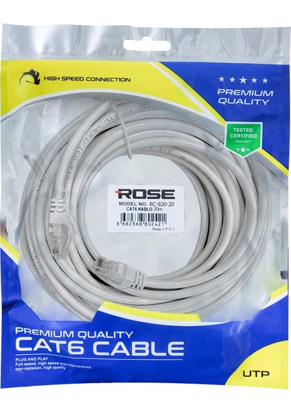 Cat6 Patch Kablo 25MT Rose RC-820-25 Rr8