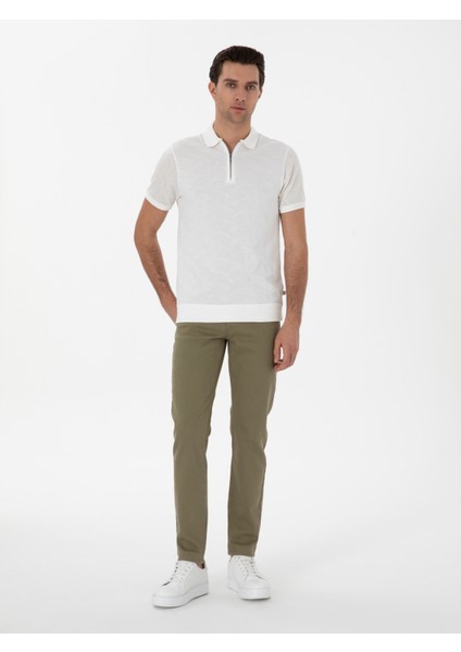 Erkek Yeşil Slim Fit Pamuk Karışımlı Jean Pantolon 50298904-VR054