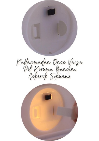 8 Adet Mat Beyaz Mini LED Mum Seti Pilli Dumansız Alevli Ledli Dekoratif Yapay Mum Dekor Işığı