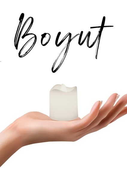 8 Adet Mat Beyaz Mini LED Mum Seti Pilli Dumansız Alevli Ledli Dekoratif Yapay Mum Dekor Işığı