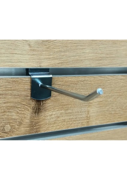 50 Adet Kanallı Pano Kancası 10 cm - Askı Kanca Raf Askısı Raf Aksesuar Tel Askı Raf Kancası