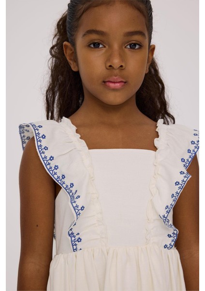 Bg Store Kız Çocuk Ekru Elbise