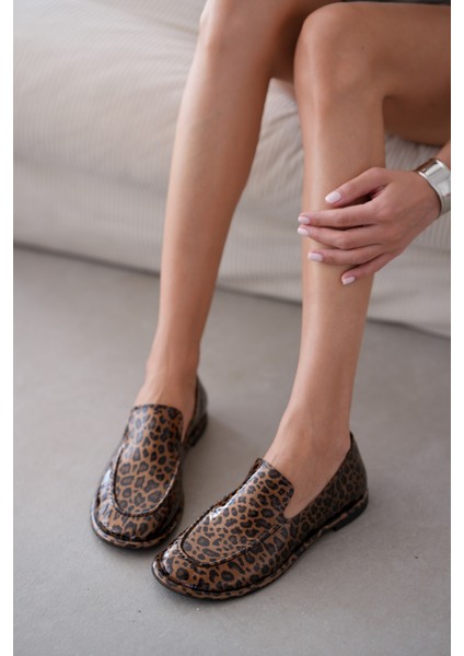 Cobie Hakiki Deri Kadın Loafer- Leopar fırsatları