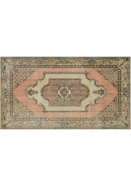 Vintage Klasik Modern El Dokuma Hali 1,16 x 2,08 cm 9034