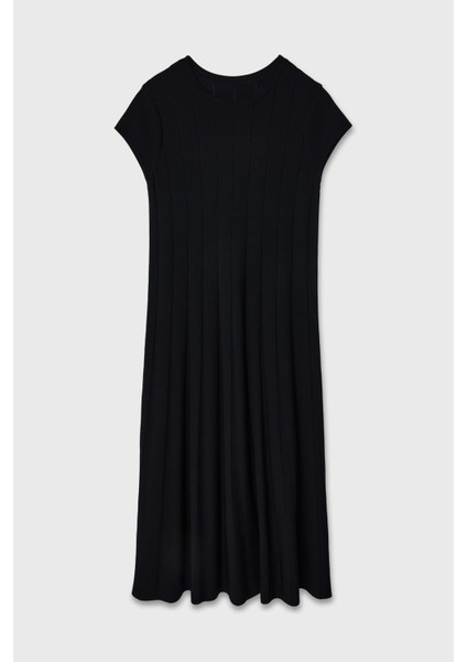 Kısa Kollu Triko Elbise Siyah 124L9363000 indirimleri