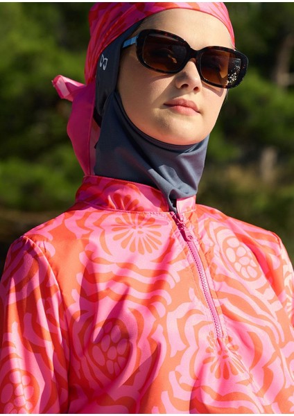 Dinamik Pembe Çiçek Paraşüt Mayo Takımı