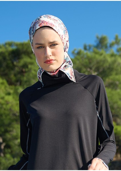 Spor Şal Desen Tesettür Mayo modelleri