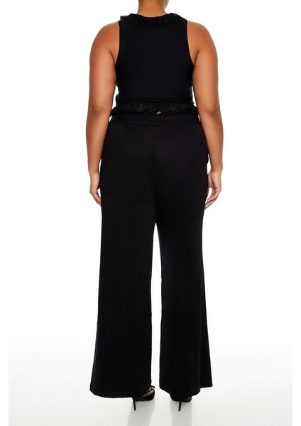 Plus Size Straight Pantolon
