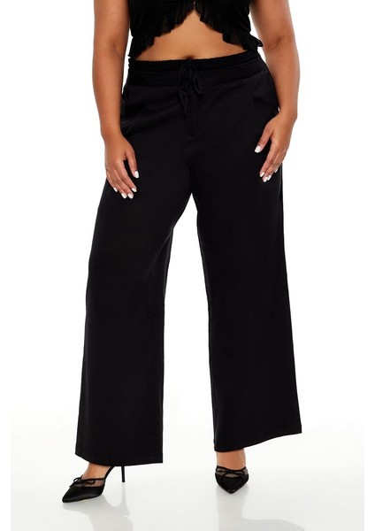 Plus Size Straight Pantolon