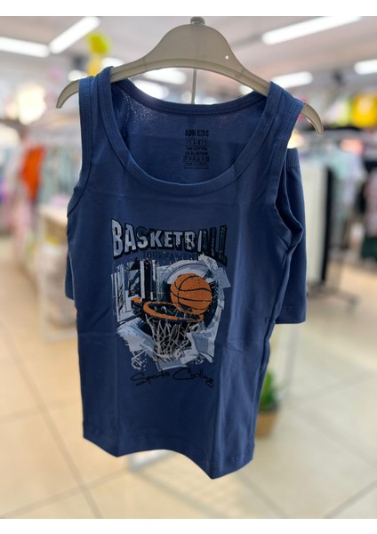 Erkek Çocuk Atlet Boxer Takım Ikili Takım Basketbol Baskılı