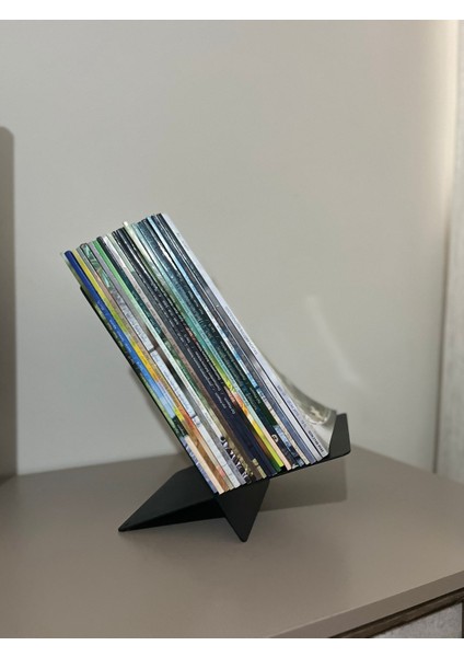 Metal Modern Dergi -Kitap Tutucu | Salon, Ofis, Çalışma Masası Için