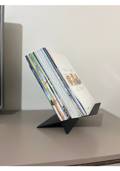 Metal Modern Dergi -Kitap Tutucu | Salon, Ofis, Çalışma Masası Için