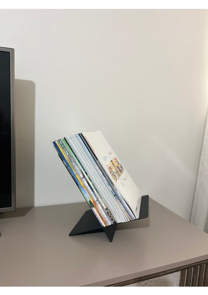 Metal Modern Dergi -Kitap Tutucu | Salon, Ofis, Çalışma Masası Için