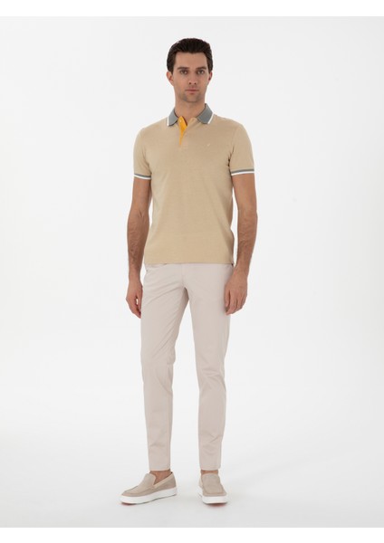 Erkek Bej Slim Fit Pamuk Karışımlı Kanvas Pantolon 50298899-VR011 modelleri