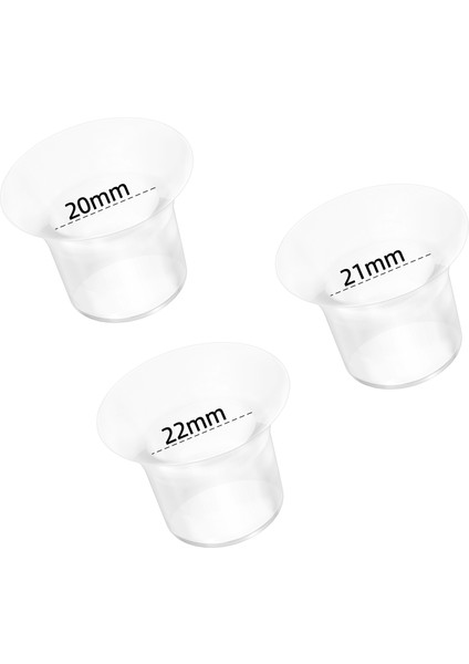 Göğüs Pompası Kalkanı Silikon Flanş Küçültücü 20-21-22 mm 3'lü Set (P1 - Ekpress Model Uyumlu)