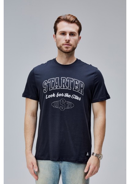 Barnes Antrasit Bisiklet Yaka Standard Fit Erkek Tshirt