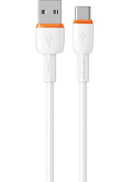 LC545 Type-C USB Kablo Hızlı Şarj Özellikli Data ve Şarj Kablosu 12W 1m Beyaz