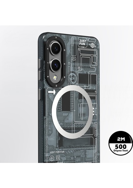Galaxy S25 Edge Kılıf M-Safe Uyumlu Youngkit Technology Serisi Kapak Gri