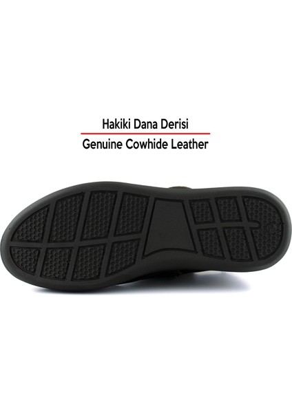 Lawine Kahverengi Hakiki Dana Derisi Fermuarlı Cırt Cırtlı Bot