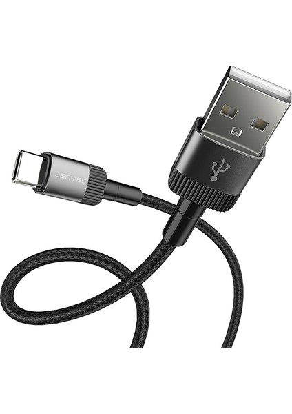 LC546 Usb-A To Type-C Örgü Tasarımlı Hızlı Şarj Özellikli Data ve Şarj Kablosu 12W 1m Siyah fiyatları