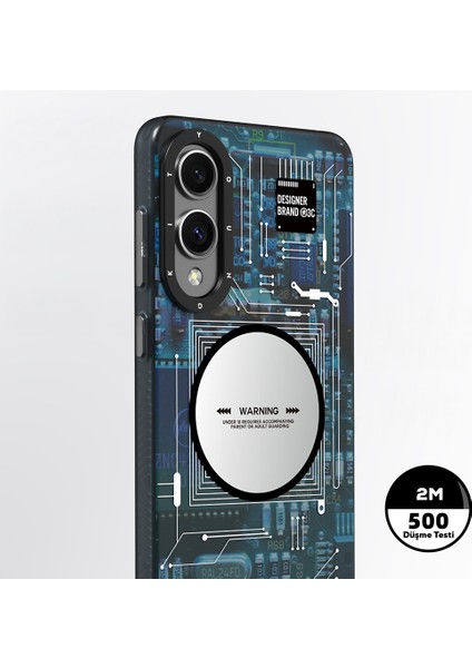 Galaxy S25 Edge Kılıf M-Safe Uyumlu Youngkit Technology Serisi Kapak Mavi