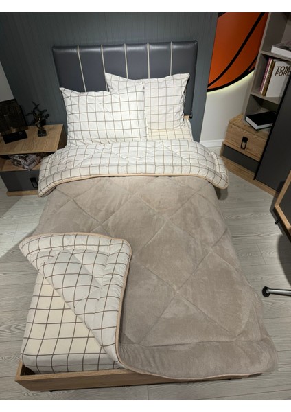 Tek Kişilik Welsoft Pufidik Uyku Seti (Lastikli Çarşaflı)