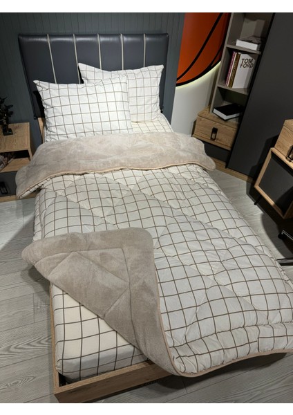 Tek Kişilik Welsoft Pufidik Uyku Seti (Lastikli Çarşaflı)