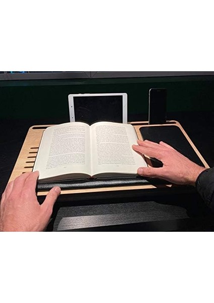 Supply Telefon ve Tablet Bölmeli Minderli Laptop Sehpası Notebook Bilgisayar Çalışma Masası