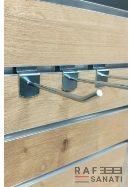 25 Adet Kanallı Pano Kancası 25 cm - Askı Kanca Raf Askısı Raf Aksesuar Tel Askı Raf Kancası