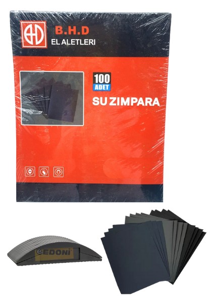 Su Zımpara 100 Kum 100 Adet ve Zımpara Takozu