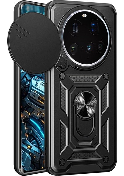 Xiaomi 15 Ultra Kılıf Pars Yüzüklü Standlı Darbe Korumalı