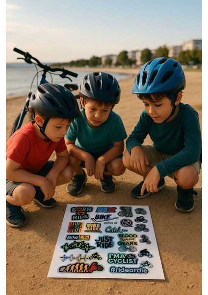 Bisiklet Sticker ( Etiket ) Notebook,kask, Duvar, Bisiklet, Motosiklet, Dolap, Kapı A4 Boyutlarında