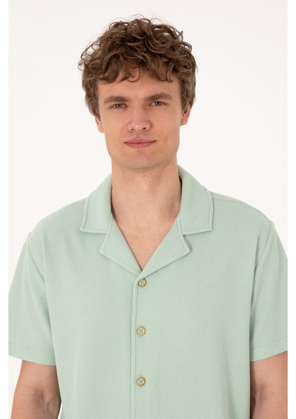 Erkek Su Yeşili Gömlek Örme 50306977-VR048 fiyatları