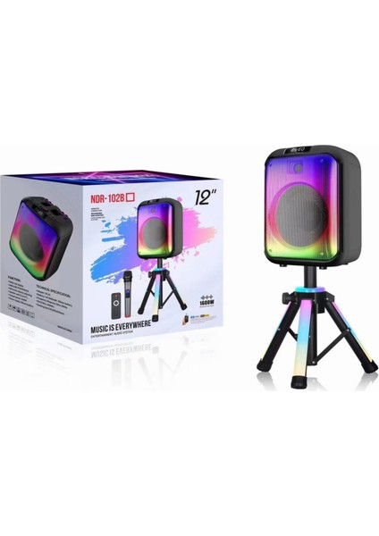 Bluetooth Hoparlör Standlı/ışıklı/kumandalı/mikrofonlu 40W - 3600 Mah Yüksek Performans
