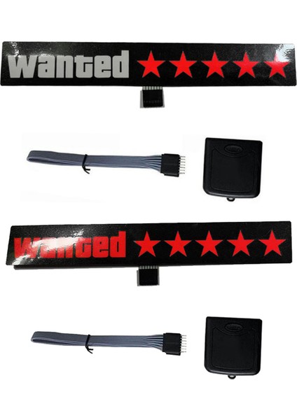 Ön Cam 5 Yıldız Aranıyor Araba LED Pencere Çıkartmaları Kırmızı Işık Yanıyor (Yurt Dışından) fiyatları