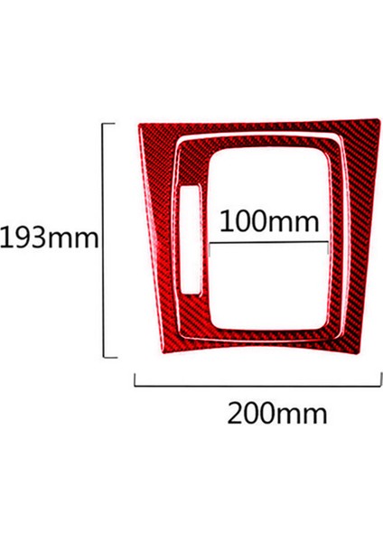 1 Adet Kırmızı Karbon Fiber Vites Paneli Trim Kapağı (Yurt Dışından)