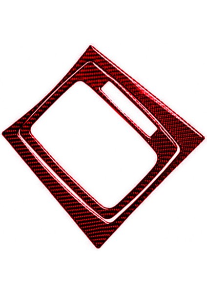 1 Adet Kırmızı Karbon Fiber Vites Paneli Trim Kapağı (Yurt Dışından)