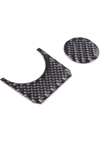 Karbon Fiber Araba Multimedya Düğme Anahtarı Dekoratif Panel Kapağı (Yurt Dışından)