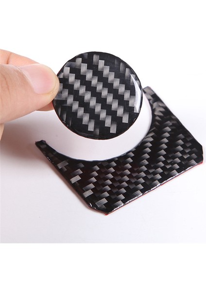 Karbon Fiber Araba Multimedya Düğme Anahtarı Dekoratif Panel Kapağı (Yurt Dışından)