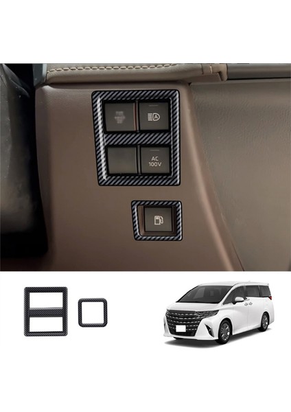 Alphard 40 Serisi 2023+ Için Karbon Anahtar Paneli Çerçeve Kapağı Etiketi (Yurt Dışından)
