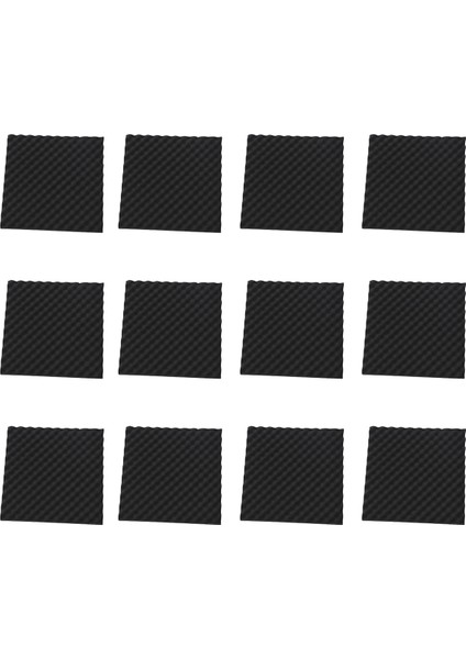12 Paket Yumurta Kasası Ses Geçirmez Köpük Paneller 1.2 Inç x 20 Inç x 20 Inç Siyah (Yurt Dışından)