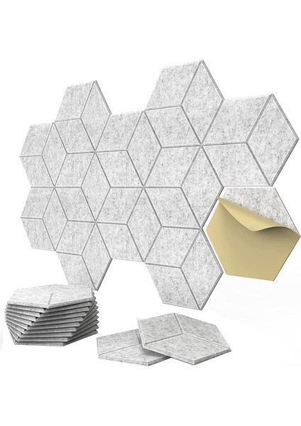 12 Paket Kendinden Yapışkanlı Y-Çizgili Akustik Paneller, Ev ve Ofisler Için Dayanıklı (Yurt Dışından)