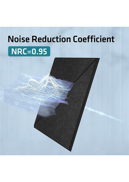 12 Paket Akustik Paneller, Dekoratif Ses Yalıtım Panelleri, Siyah (Yurt Dışından) indirimleri