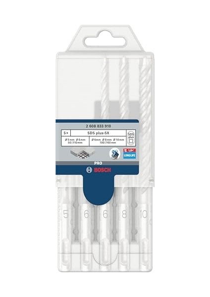 Professional Accessories Sds Plus-5 X: Set 5 Uds: 5, 6, 6, 8, 10 (5) modelleri