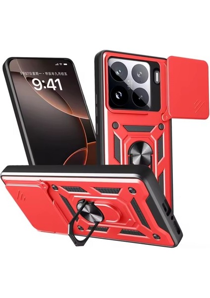 Xiaomi 15 Kılıf Pars Yüzüklü Standlı Darbe Korumalı