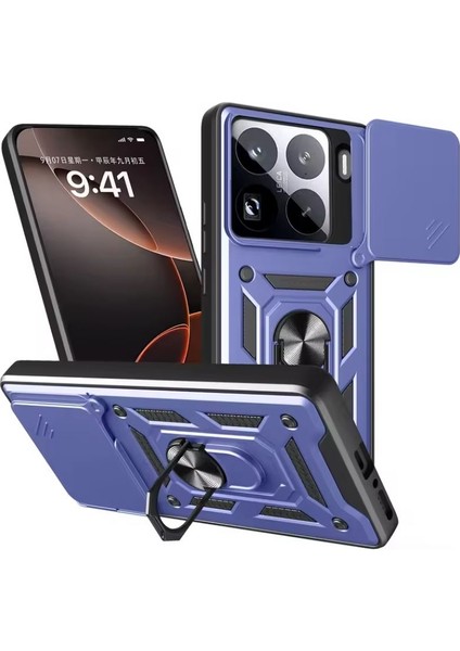 Xiaomi 15 Pro Kılıf Pars Yüzüklü Standlı Darbe Korumalı