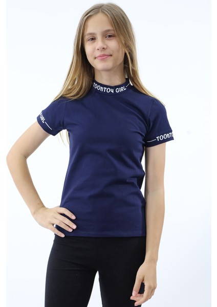 Kız Çocuk Baskılı Okul Tişört