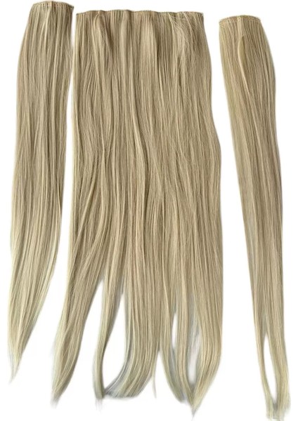 Isıya Dayanıklı Yarım Ay Çıt Çıt Saç Peruk 65CM
