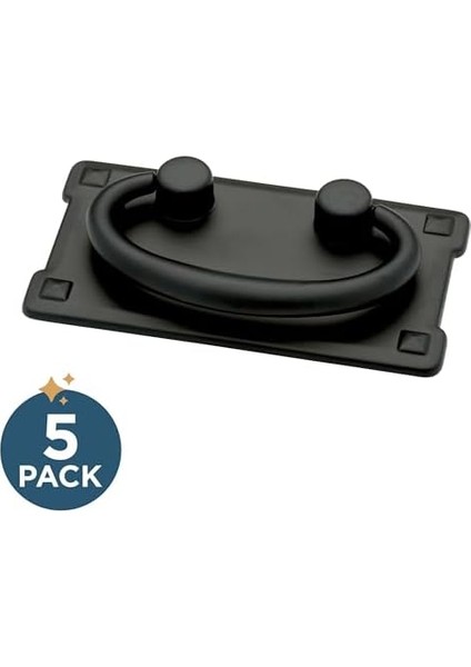 Brass Yatay Kefalet Dolabı Çekme, Siyah, 3 Inç Merkezden Merkeze Çekmece Kolu, 5 Paket, P62076-FB-C1 fiyatları